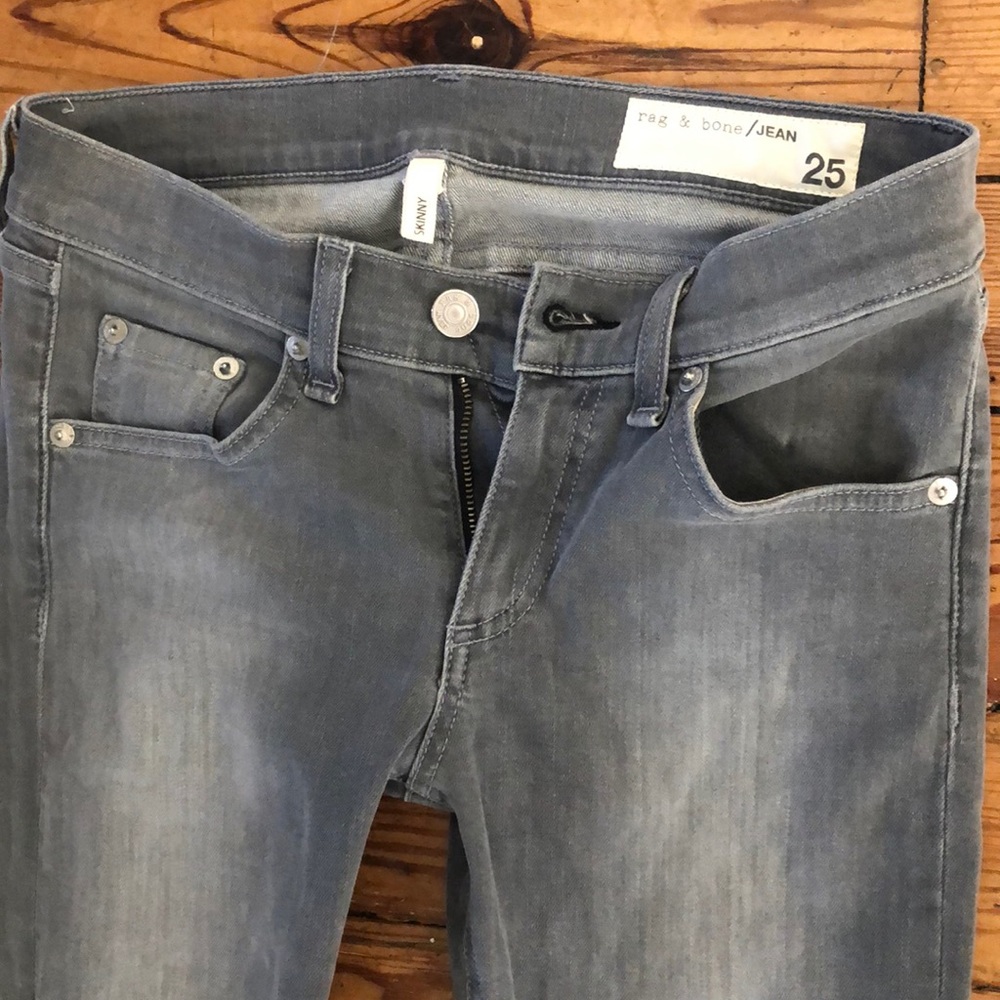 Rag & Bone Skinny Ankle Grey Jeans